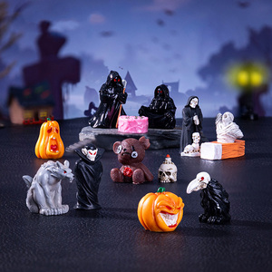 Mini Ornamenti Paesaggistici in Resina per Halloween, Set di Mini Figurine di Halloween per Accessori Fai da Te per Casa delle Bambole e Giardino - Product Image 2