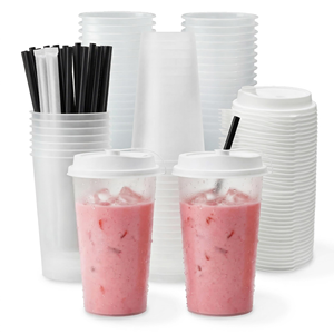 Custom Logo Frosted Disposable Smoothie PP Hard <b>Cup</b> <b>Plastic</b> Drink U Shape Bubble Milk Tea <b>Cup</b> - Product Image 1