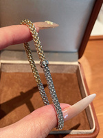 Nouveautés LUMINA Jewelry, bracelet à breloques en or Au750 pour femmes, bracelet en or véritable 18 carats, chaîne en or bicolore