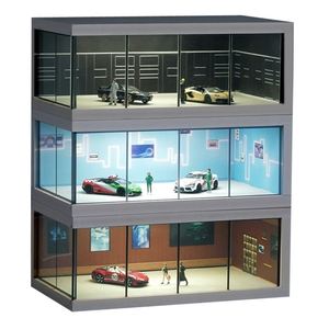 Vitrine de présentation pour voitures de luxe |   Acrylique haute clarté et lumières LED |   Parfait pour les passionnés de modèles réduits de voitures - Product Image 1