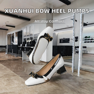 Zapatos de Tacón Bajo de 4.5cm para Mujer, Diseño Formal de Verano, Cómodos, con Punta Cuadrada, de Charol, con Lazo, Estilo Slip-On - Product Image 2