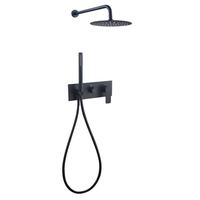 Ensemble de robinetterie de douche thermostatique moderne encastré mural en laiton bronze, avec valve en céramique, prix d'usine pour salle de bain