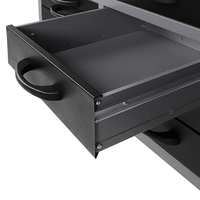 Banc de travail modulaire en acier laminé à froid robuste avec armoires à outils roulantes multi-tiroirs, résistant à l'eau, stockage d'atelier OEM