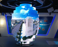 Module LED flexible d'intérieur P2.5, panneau d'affichage LED à pas fin, écran vidéo incurvé pour installation créative