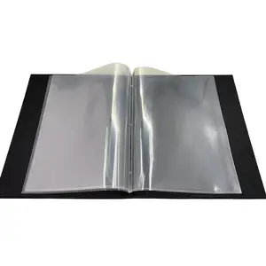 โฟลเดอร์เมนูหนังสือ PVC แบบใสทำจากพลาสติกผลิตจากวัสดุ PVC คุณภาพสูงต่ำสมุดเมนู A4 12หน้า