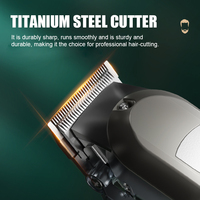 Tondeuse à cheveux de luxe pour hommes PRITECH, batterie au lithium 2000 mAh, machine à raser professionnelle, écran LED intelligent, adaptateur en option