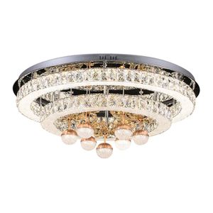 Círculo de techo led luz superficie montada redonda K9 cristal lámpara de techo luz natural blanca - Product Image 6