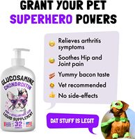 Glucosamine liquide pour chiens, saveur bacon, chondroïtine, MSM, acide hyaluronique, complément K9, formule pour les articulations de la hanche, mobilité articulaire avancée