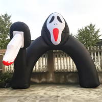 Arco Inflable Gigante Personalizado para Halloween, Diseño de Árbol de Calabazas y Fantasmas, Tela Oxford Resistente al Sol para Entrada de Fiestas al Aire Libre