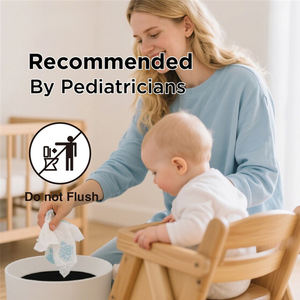 OM/odm ผ้าเช็ดทำความสะอาดน้ำเกลือสูตรอ่อนโยนและไม่ระคายเคือง100% ผ้าเปียกย่อยสลายได้ตามธรรมชาติสำหรับจมูกอุดอู้ความเย็นและไข้หวัดใหญ่ - Product Image 4