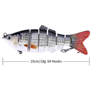 Esche <span class=keywords><strong>Artificiali</strong></span> <span class=keywords><strong>Savage</strong></span> <span class=keywords><strong>Gear</strong></span> da 10cm 18g, Wobler Swimbait con Amo, Esche Topwater per Acqua Salata, Crankbait Vivid, Attrezzatura da Pesca - Product Image 4