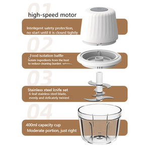 Nueva Licuadora Eléctrica Inalámbrica Portátil para Puré de Ajo, Multifuncional, Mini Licuadora Eléctrica para Chiles y Alimentos - Product Image 4