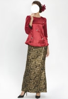 Set Baju Kurung Muslim Wanita Satin dengan Kancing Berhias Rhinestone, Rok Batik Model Duyung, Pakaian Islami Malaysia, ODM OEM Grosir Kustom