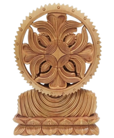 Vente en gros de statue de bouddha indienne moderne en bois faite à la main pour une application de villa de jardin intérieur Design attrayant