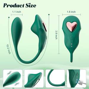A forma di cuore dildo mutandine vibratore da App telecomando 2 in 1 indossabile mutandine vibratore coppia giocattolo femminile del sesso - Product Image 2