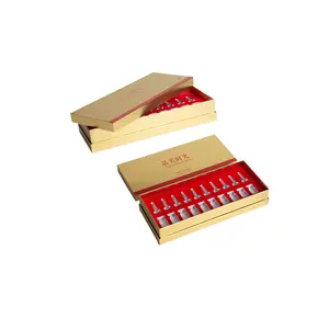 קופסת קוסמטיקה למוצרי יופי מקרטון בהדפסה מותאמת אישית אריזת טיפוח העור קופסת מתנה לשמן אתרי יוקרתי עם תוספת EVA