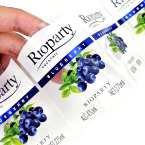 Bouteille de jus de fruit <span class=keywords><strong>personnalisée</strong></span> emballage de produit transparent autocollants de logo autocollants en vinyle impression d'étiquette alimentaire <span class=keywords><strong>personnalisée</strong></span> <span class=keywords><strong>pour</strong></span> entreprise privée - Product Image 2