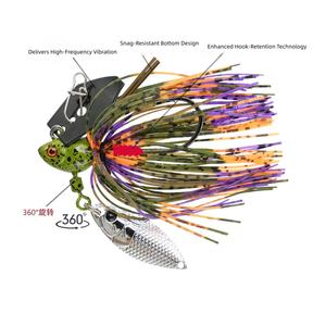 Señuelo de pesca artificial de plástico de 13g con cuchilla giratoria, tipo cuchara, señuelo blando, señuelos de hundimiento con deflector de agua para Zander y <span class=keywords><strong>Carpa</strong></span> SNEDA - Product Image 2