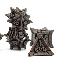 Pour Udixi Logo personnalisable donjons et dragons en métal jeu de dés polyèdre RPG moulinet avec emballage de boîte en métal personnalisable