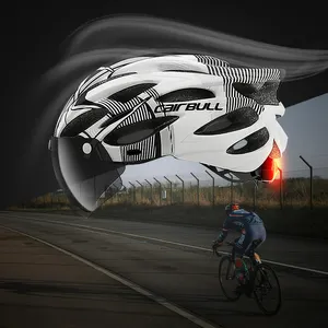 CAIRBULL ALLROAD वियोज्य चुंबकीय लेंस बाइक हेलमेट के साथ हटाने योग्य का छज्जा पहाड़ और सड़क साइकिल हेलमेट