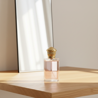 Nouveau Kit de Parfum Carré en Verre Coffee Poppy Jenner avec Vaporisateur Automatique et Roll-on, Personnalisable avec Bouchon en Liège
