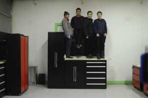 Casier de garage JZD établi atelier rangement armoire à outils Table de travail armoire suspendue panneau panneau perforé évier armoire - Product Image 2