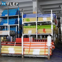 Bâche en PVC rayée imperméable FLFX résistante aux UV pour abri solaire de jardin