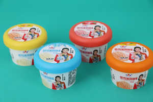 D62-85g nhựa Ice Cream ly dùng một lần sữa chua container bánh cup PP chất liệu cup IML in ấn với nắp - Product Image 3