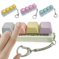 Porte-clés anti-stress RJ 4 touches, jouet de réduction du stress pour les doigts, bouton de soulagement de la pression, pendentif apaisant pour adultes, cadeau pour le bureau