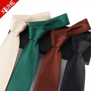 Casual 9 Cm Ties Classic Design Handmade Black Necktie Custom Solid Color Mens Tie
