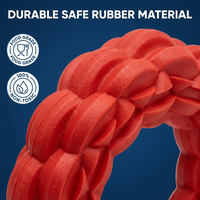 Jouet à mâcher interactif en caoutchouc durable personnalisé pour chiens agressifs, anneau de nettoyage des dents, jouet à mâcher pour chien