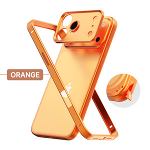 Quality Simple colors metal pure frame hardware <b>lens</b> aluminium alloy shockproof protect bumper back cover for iPhone 17 pro max - Product Image 4