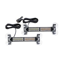 Vente en gros : Feux stroboscopiques LED 2-en-1 pour voiture, 40 LED, blanc et jaune, avec ventouses de fixation sur pare-brise