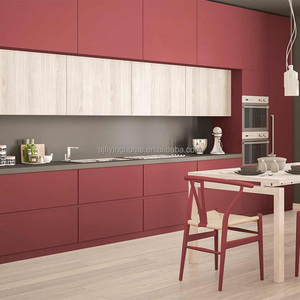 広州フルホーム家具サプライヤー レッドキッチンキャビネット カスタムスタイルキッチンキャビネット 販売中 - Product Image 2