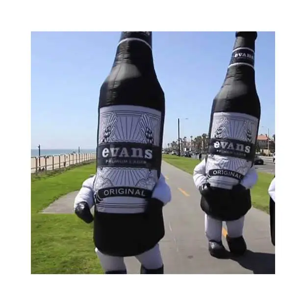 Botella de cerveza para publicidad, trajes inflables para caminar, a la venta