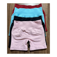 Shorts de compression sans couture pour femme, taille élastique mi-haute, motif écossais, antibactériens, séchage rapide, anti-déchirure