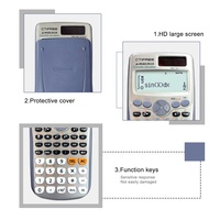 Calculatrice scientifique 991es Plus 417 fonctions, plastique, calendrier, pile bouton, CE RoHS, affichage 10+2 chiffres, haute qualité