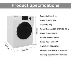 <span class=keywords><strong>Sèche</strong></span>-<span class=keywords><strong>linge</strong></span> automatique à ventilation, en acier inoxydable, électrique, pour la maison et les camping-cars - Product Image 3