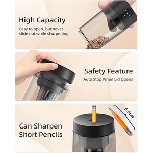 Zongmao <span class=keywords><strong>crayon</strong></span> entièrement automatique avec taille-<span class=keywords><strong>crayon</strong></span> électrique réglable à 3 vitesses plug-in et batterie fournitures de papeterie scolaire - Product Image 3