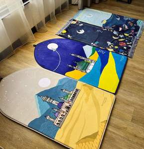 Personalizzato turco di alta qualità in rilievo Sajadah spessa schiuma imbottita tappetino da preghiera musulmano islamico tappeto da preghiera - Product Image 1