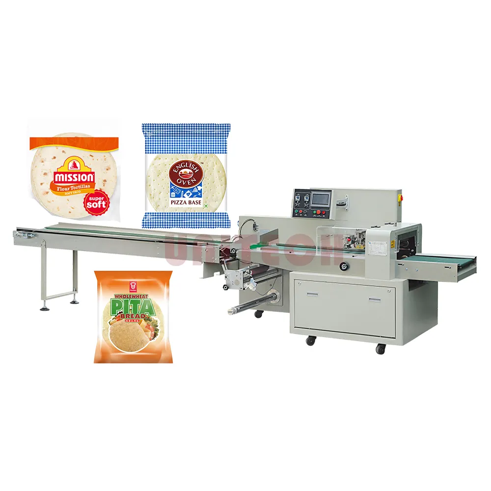 Automatic Oats Stick/ Candy/Biscuits Bread/Cookies/Waffles/Hamburger Flow Packing Machine With High Output