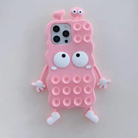 Boule de charbon poupée mignon Design Style 3D dessin animé souple TPU Silicone étuis pour téléphone portable pour iPhone 16 15 14 13 12 Pro Max couverture