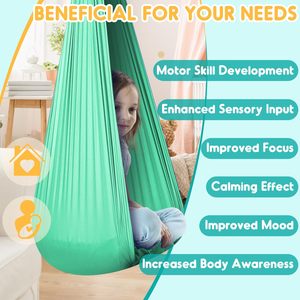 Produk terapi sensor autisme dalam dan luar ruangan, terapi lapisan ganda interaktif ayunan peluk - Product Image 5