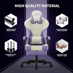 OEM ODM Buen Precio Fabricación de cuero Cadeira Gamer Silla de juego favorable Silla barata para <span class=keywords><strong>PC</strong></span> de juegos con reposapiés - Product Image 5