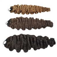 FH Cheveux Humains Bouclés Birmanes Miracle Knot pour Crochet, Couleurs Variées, Tresses Pré-Bouclées, Extensions de Cheveux Humains pour Crochet