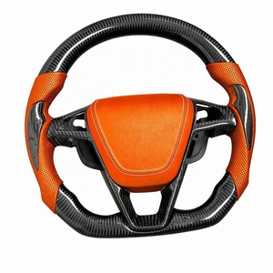 Volant en cuir blanc personnalisé avec fibre de carbone pour <span class=keywords><strong>Ford</strong></span> Focus <span class=keywords><strong>ST</strong></span> RS Fiesta 2014-2018 Performance Modifié - Product Image 6