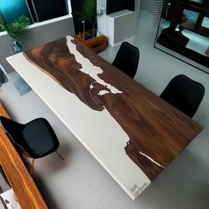 Walnuss Cedar River Design Massivholz Apartment Villa 4 Sitz Harz Schreibtisch Esstisch - Product Image 6