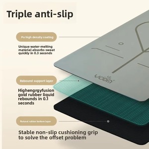Tapis de <span class=keywords><strong>yoga</strong></span> en coque de noix de coco, professionnel, antidérapant, pour femmes, fitness à domicile, caoutchouc naturel PU 6 mm, absorption des chocs, tapis de sol silencieux - Product Image 4