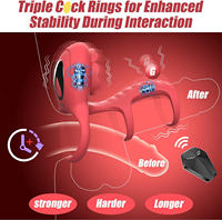 Beliebter Männlicher APP-gesteuerter Rosen-Silikon-Vibrator, Wasserdicht, für Paare, Klitorale Stimulation, 9 Frequenzen, Verzögerungsvibration für Männer