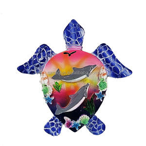 Odm bahamas puerto <span class=keywords><strong>Rico</strong></span>, Cộng hòa Dominica Chất lượng cao nhựa Quả cầu tuyết biển Thế giới động vật tủ lạnh nam châm quà lưu niệm quà tặng - Product Image 1